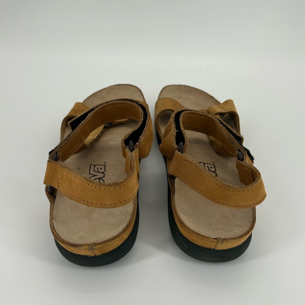 Teva City Sport Sandals Womens 11 Leather Honey Brown Comfort Walking - Picture 3 of 7